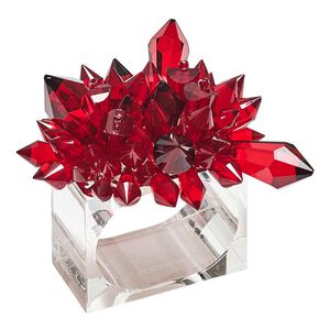 Zenith Napkin Ring in Red, Set of 4, medium